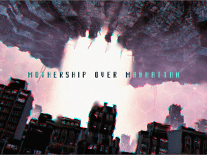 mothership over manhattan virtual escape room game poster