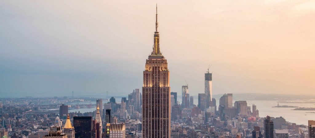 the empire state building from the air